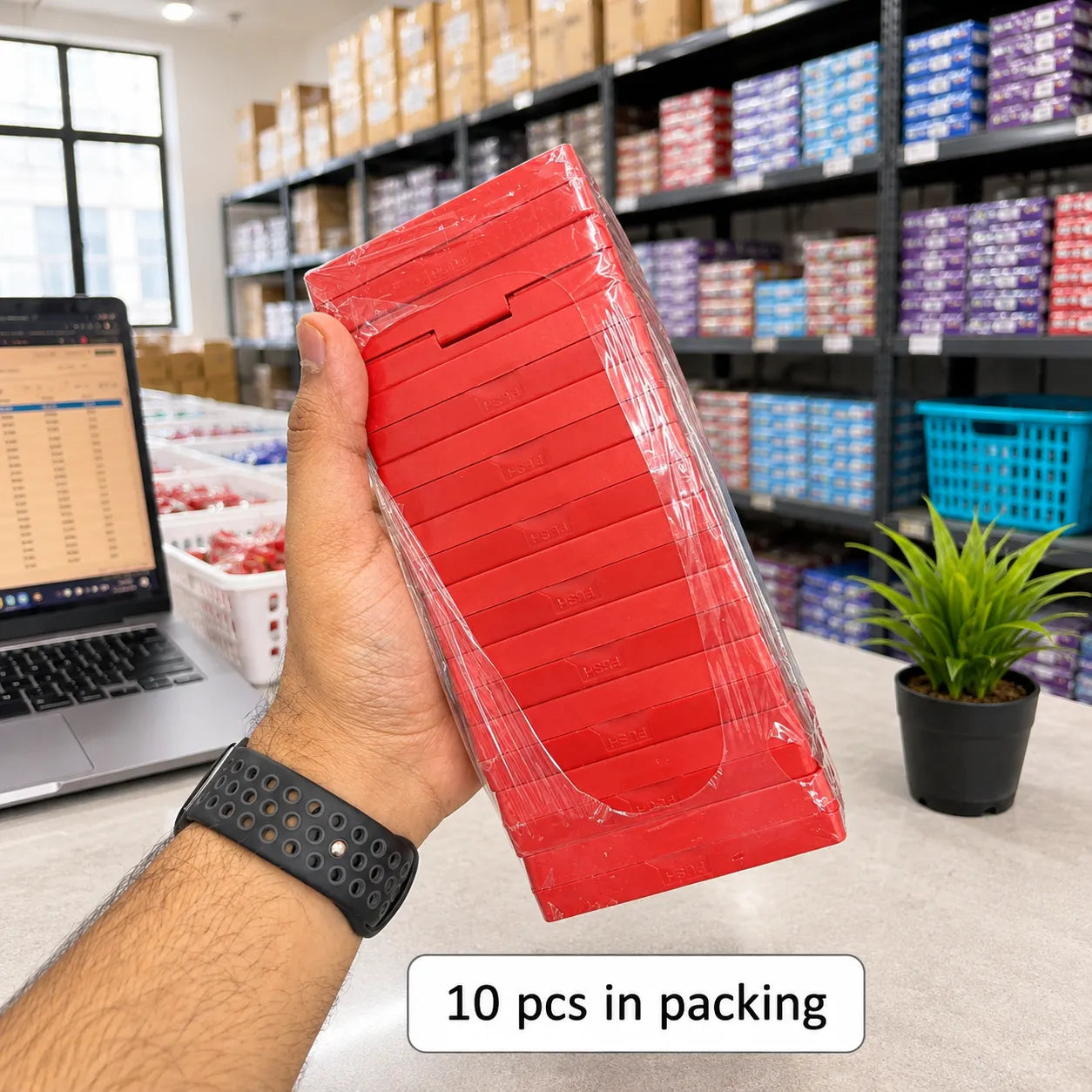 9x9 Cm - 3D Floating box (10Pcs) - Red