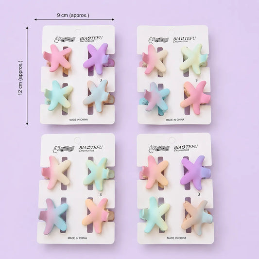 Mini Gradient star hair claw card (1Dz) - UBKWS2902