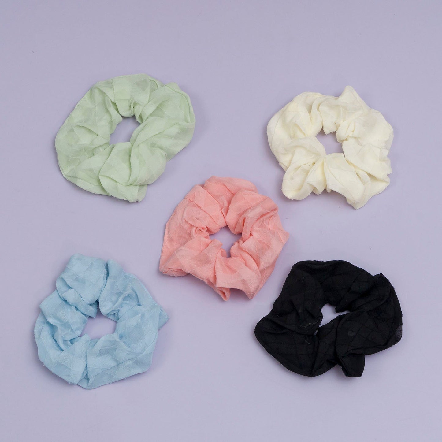 Korean style hair scrunchies (12 Pcs) - UBKWS913