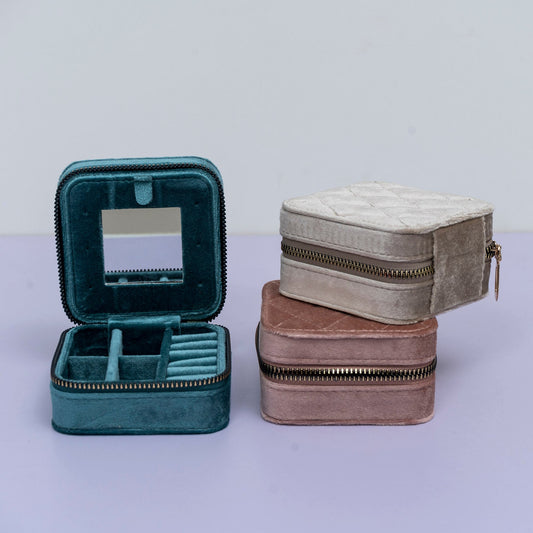 Textured Velvet Mini Jewellery Box (3Pcs) - UBKWS2516