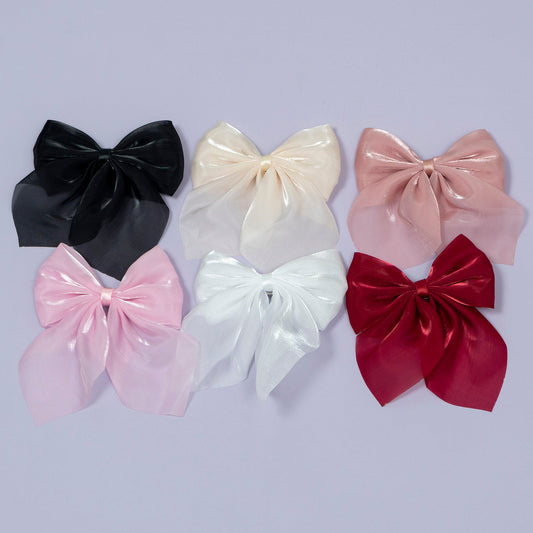 Elegant Sheer Organza Bow Hair Clip (1Dz) - UBKWS2236