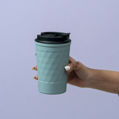 Premium Triangle Texture Stainless Steel Travel Mug – UBK2571