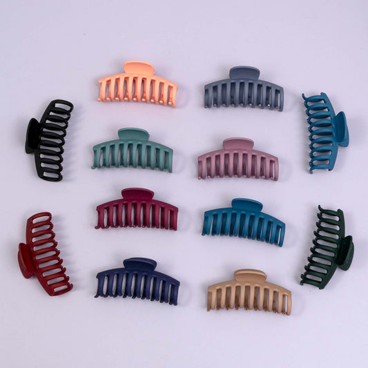 Matt hair claw (Pack of 12) - UBKWS836