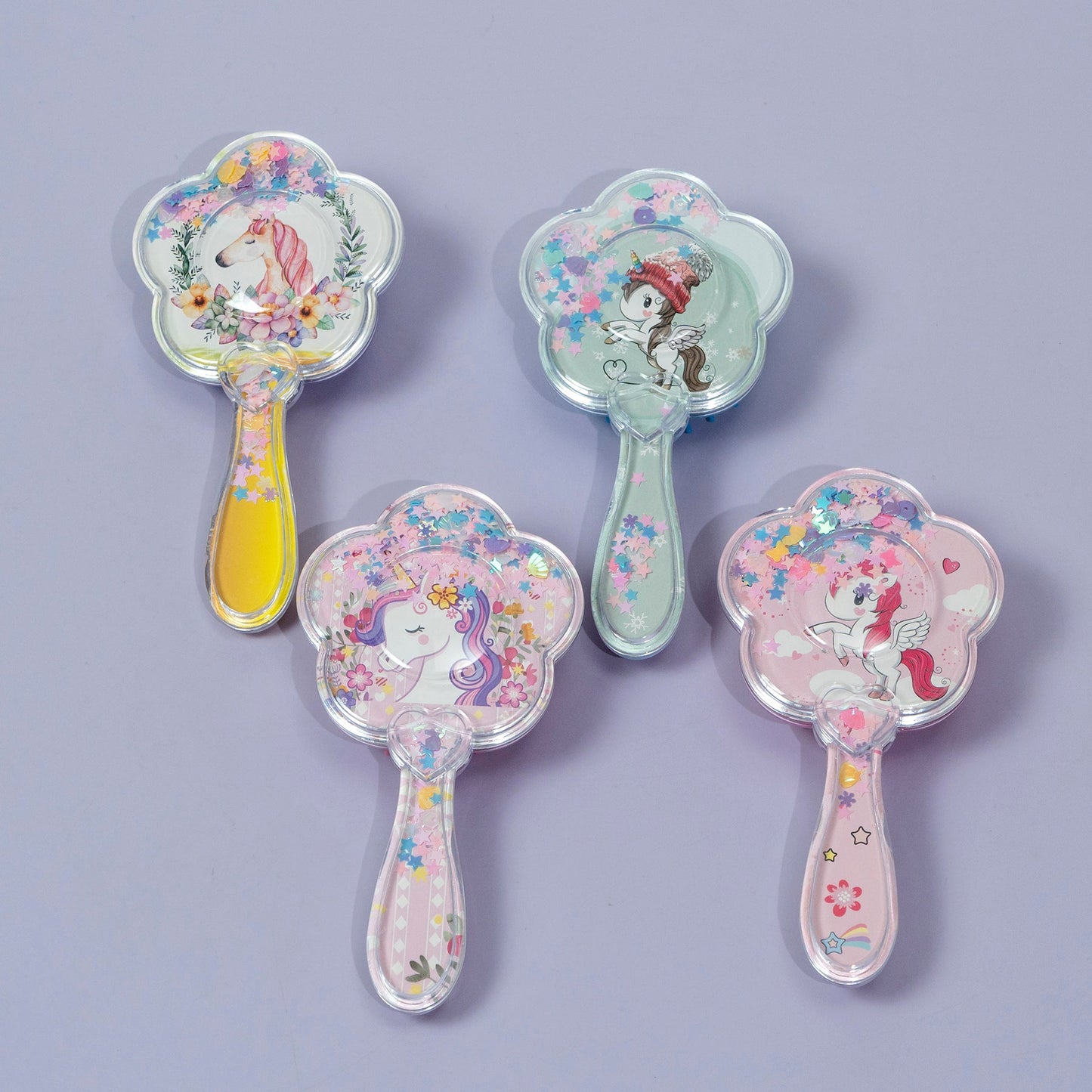 Unicorn Glitter Hair Brush (12Pcs) - UBKWS1226