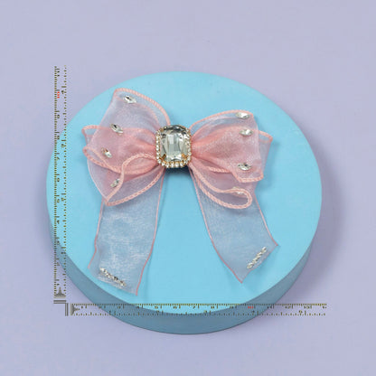 Organza Stone Bow Hair Clip (1Dz) - UBKWS2242