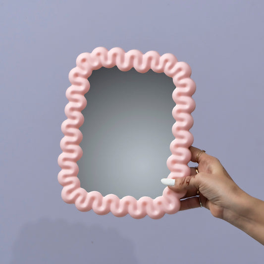 Curl-Frame Aesthetic Table Mirror (6Pcs) - UBKWS2370