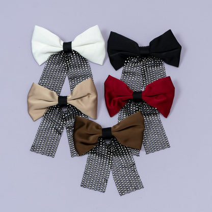 Rhinestone Tail Bow Hair Clip (1Dz) - UBKWS2244