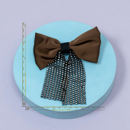 Rhinestone Tail Bow Hair Clip (1Dz) - UBKWS2244