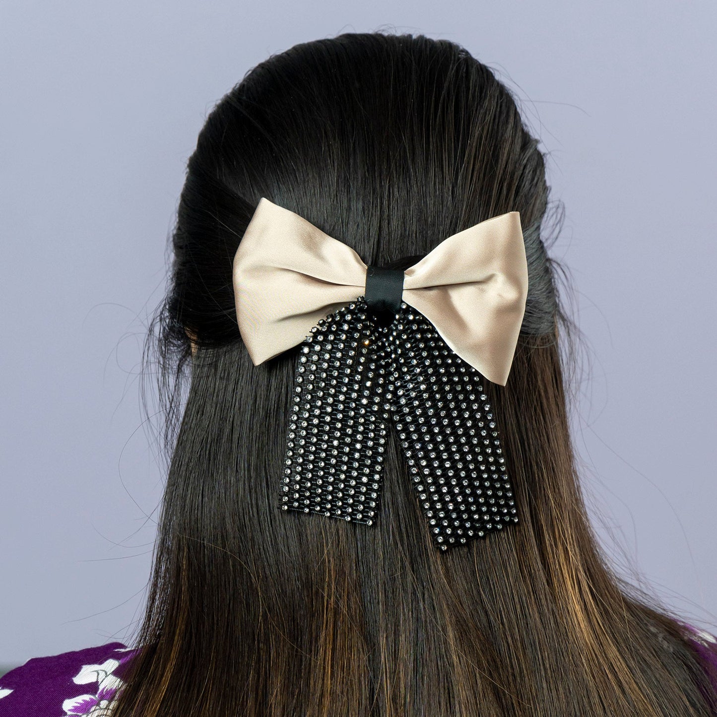 Rhinestone Tail Bow Hair Clip (1Dz) - UBKWS2244