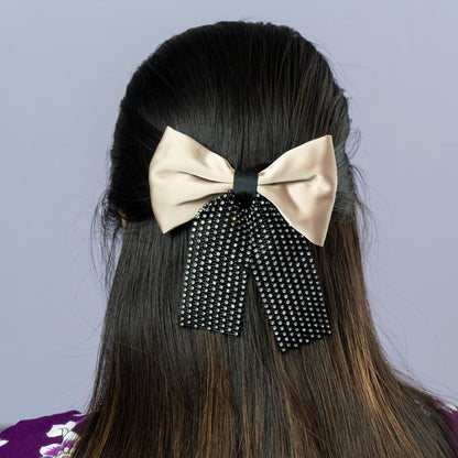 Rhinestone Tail Bow Hair Clip (1Dz) - UBKWS2244