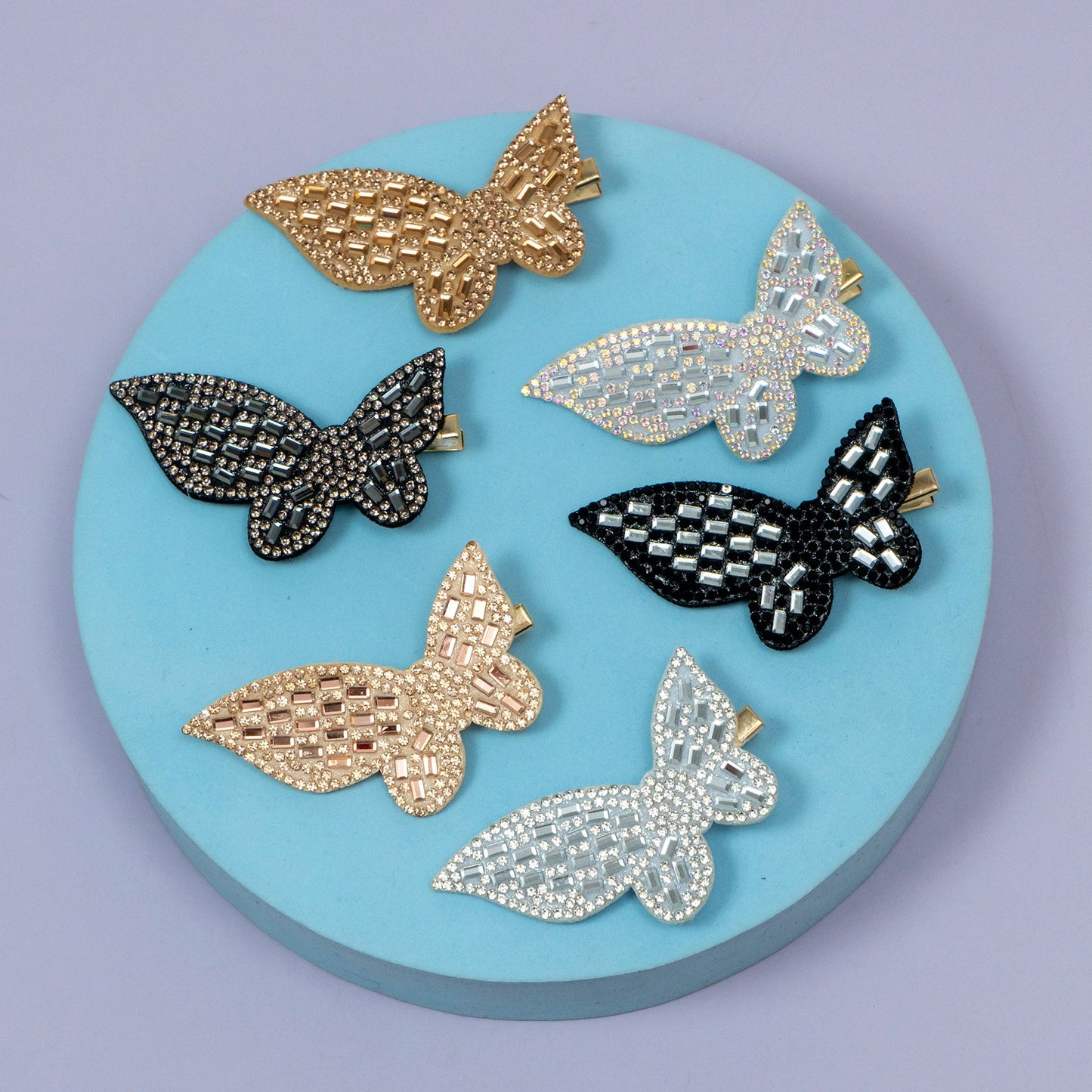 Butterfly Rhinestone Hair Clip (1Dz) - UBKWS2245