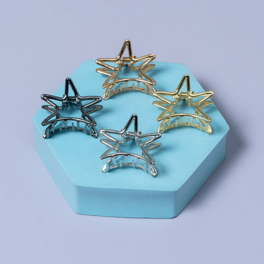 Metal Star Mini Hair Claw Clip (1Dz) - UBKWS2576