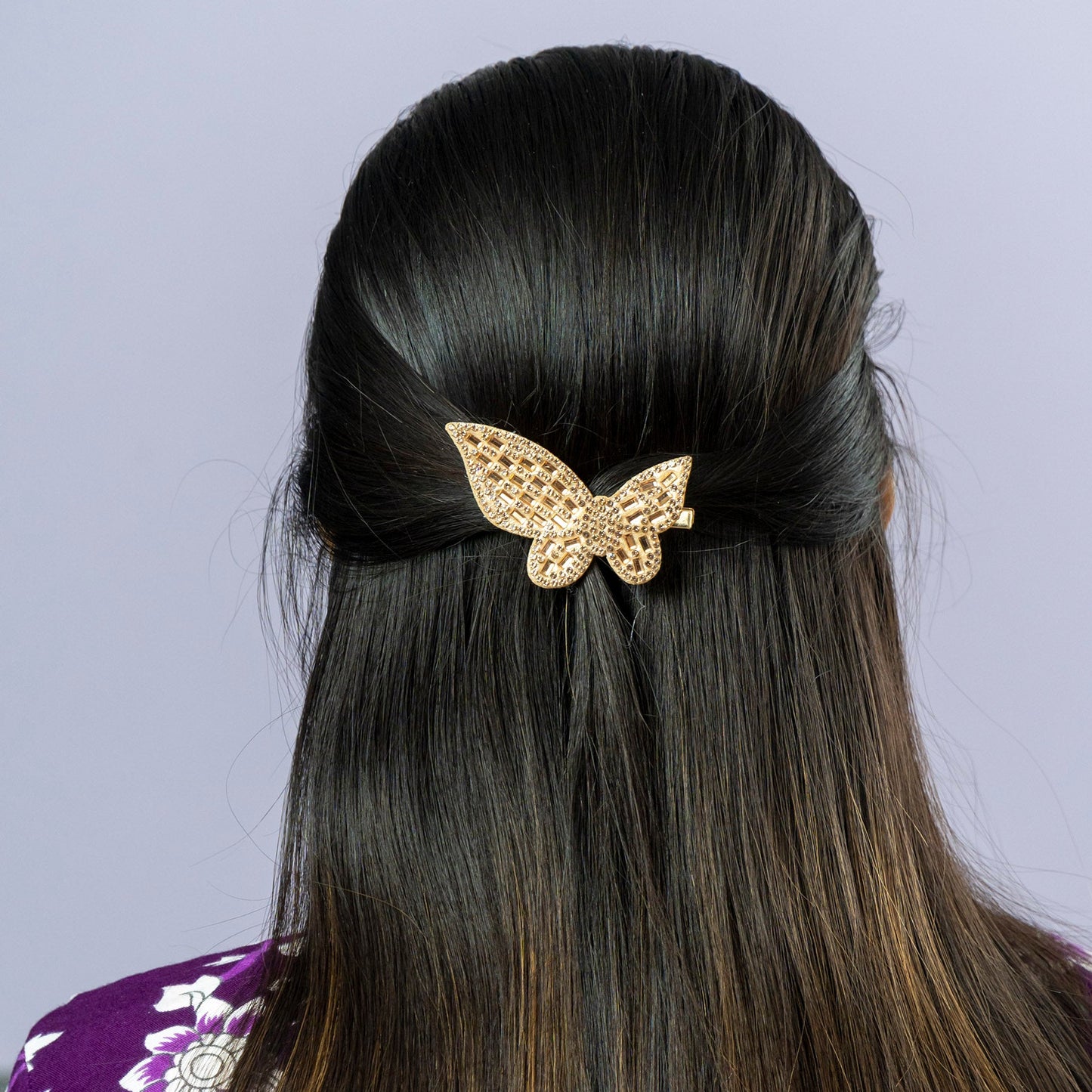 Butterfly Rhinestone Hair Clip (1Dz) - UBKWS2245