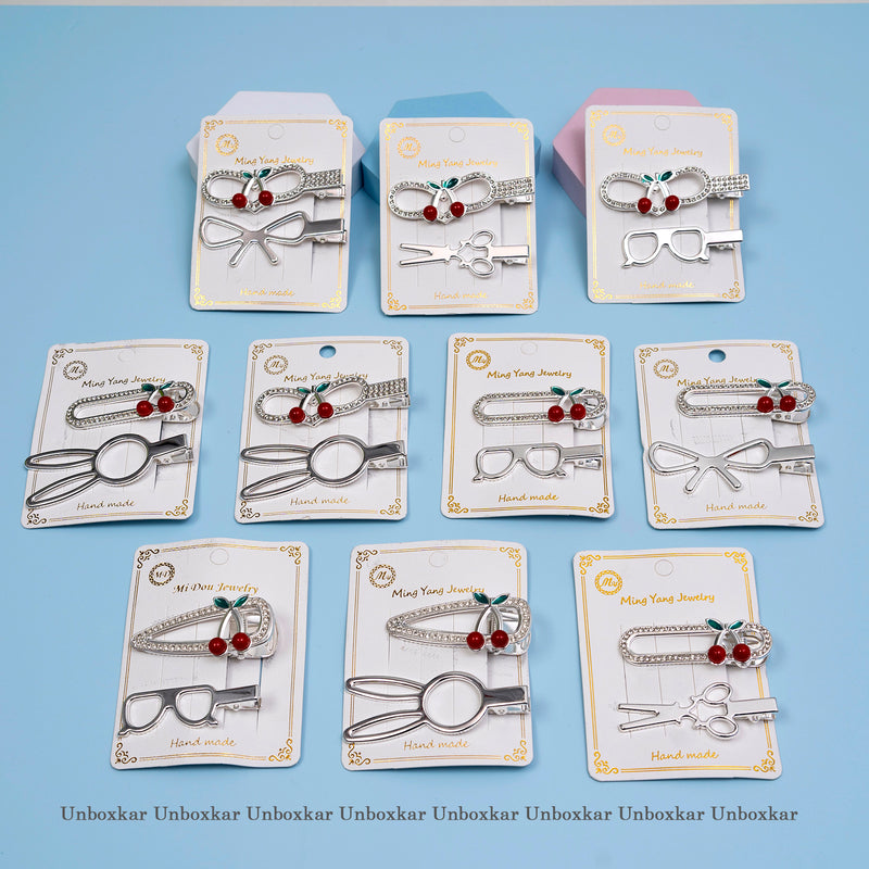 Elegant stone hair pins (Pack of 12) - UBKWS501