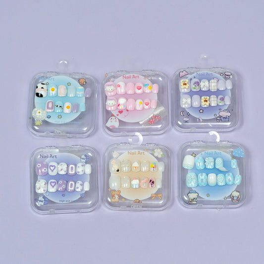 Kids Cute Press-On Nail Art Set (1Dz) - UBKWS2255
