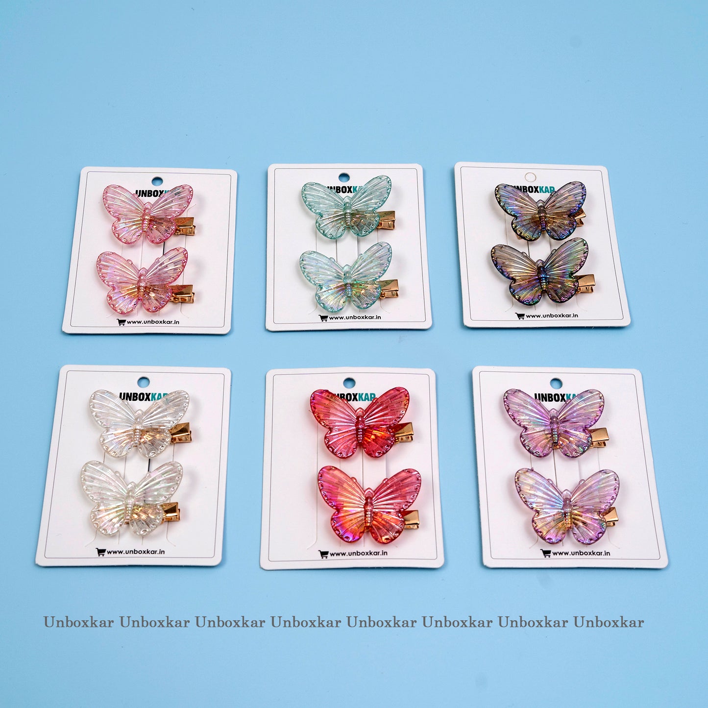 Butterfly hair pins (Pack of 12) - UBKWS505