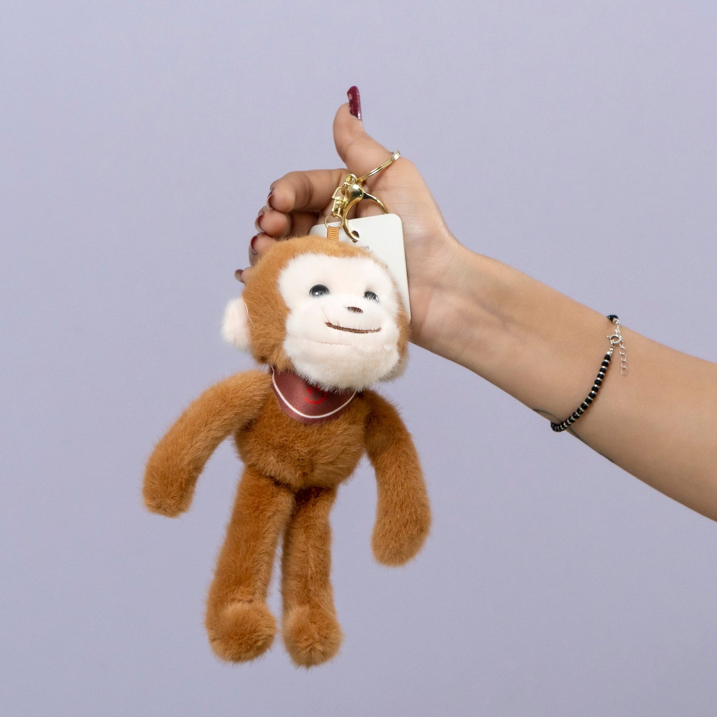 Plush Monkey Keychain with Metal Ring (1Dz) - UBKWS2258