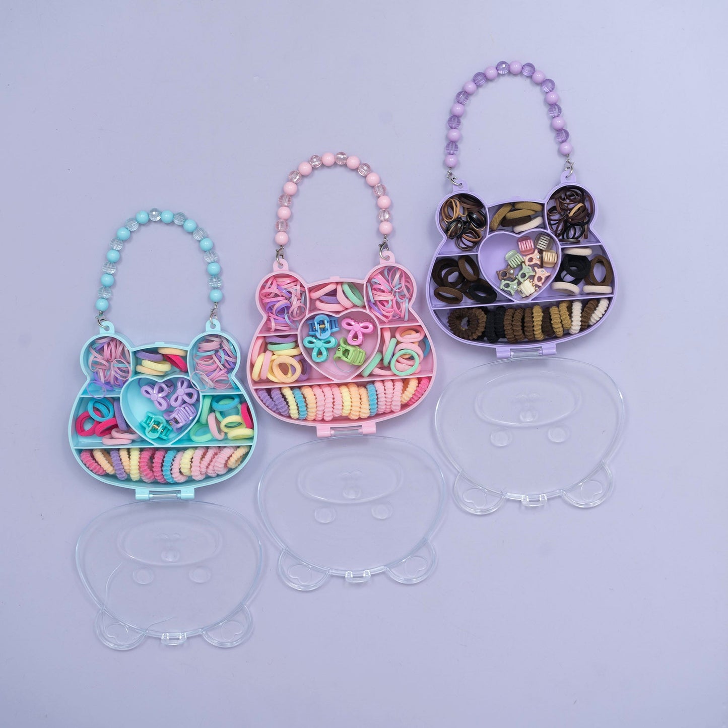 Cute Bear Hair Accessories Organizer Box with Handle (1Dz) - UBKWS2378