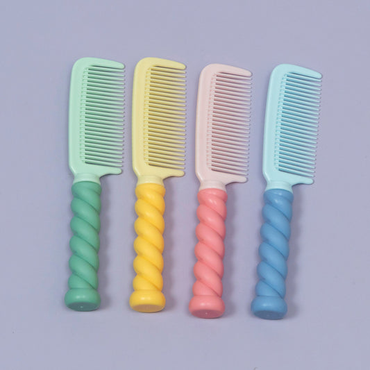 Pastel Twisted Handle Hair Comb (1Dz) - UBKWS2262