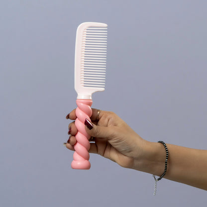 Pastel Twisted Handle Hair Comb (1Dz) - UBKWS2262