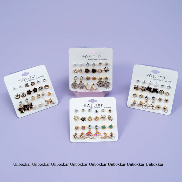 Quirky Hoop Earrings Tops Set (Pack of 12) - UBKWS604