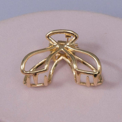 Golden Metal Hair Claw Set (12Pcs) - UBKWS1181
