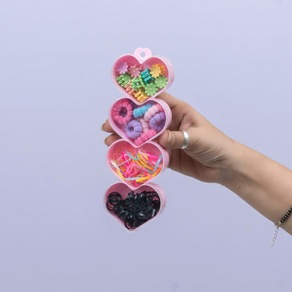 Kids 4-Layer Heart Hair Accessories (1Dz) - UBKWS2379