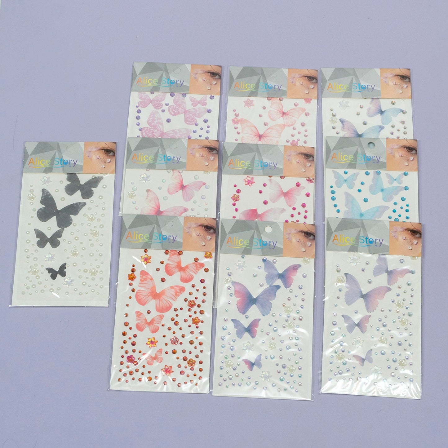 Cute Butterfly Nail Sticker Sheet – DIY Nail Art (1Dz) - UBKWS2267