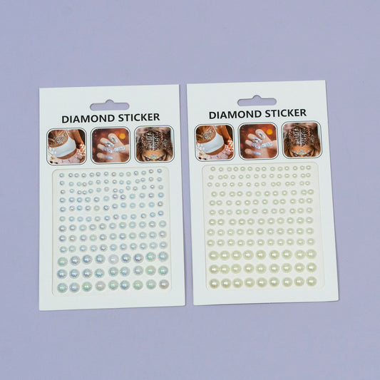 Pearl Diamond Sticker Sheet – Self Adhesive Rhinestones (1Dz) - UBKWS2268