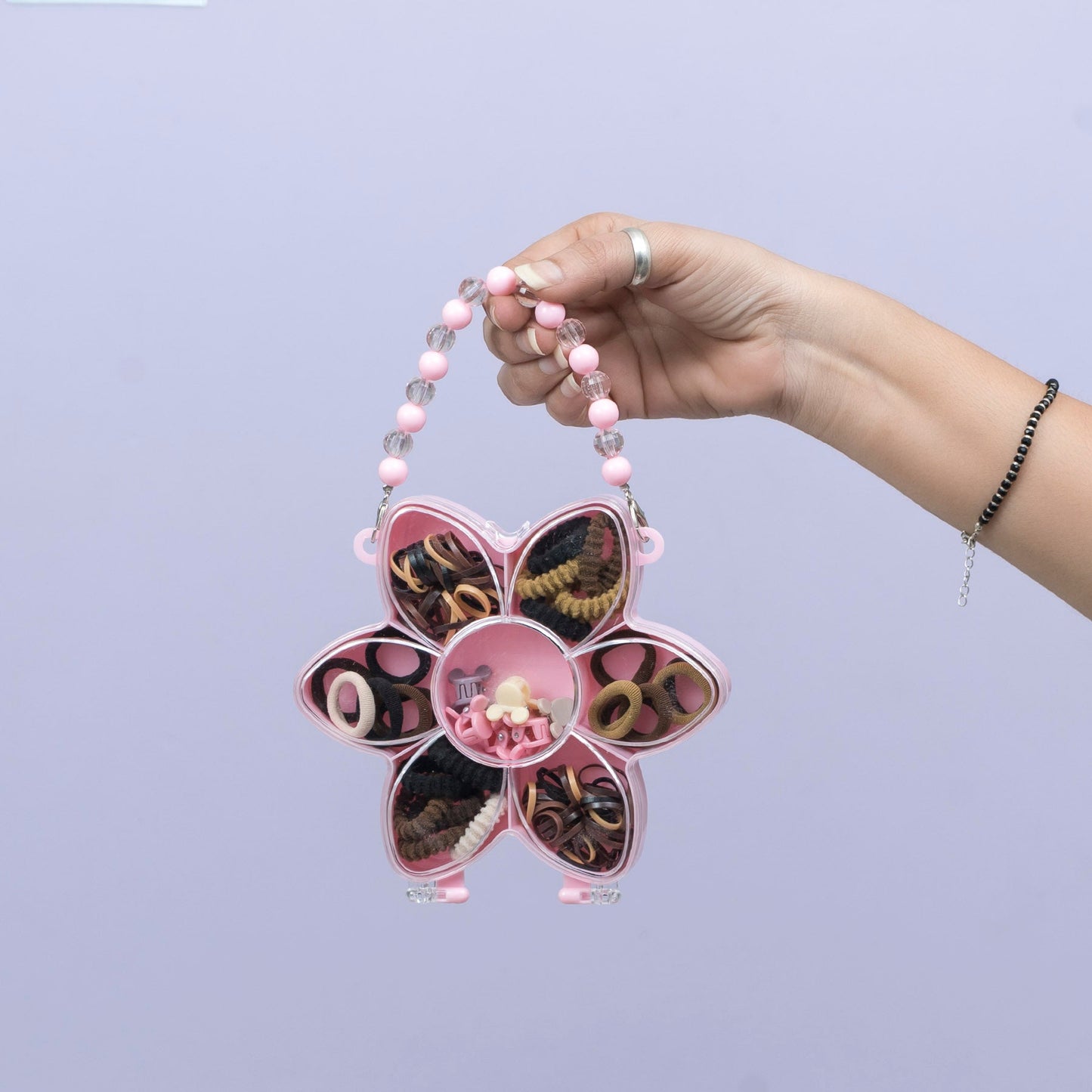 Kids Flower Hair Accessories Organizer Box with Handle (1Dz) - UBKWS2380