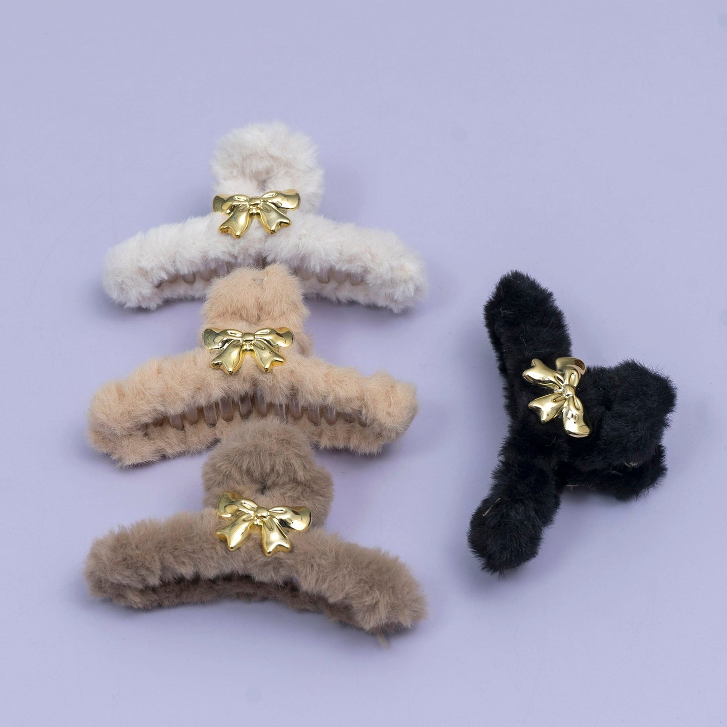 Fur Bow Hair Claw (1Dz) - UBKWS2540
