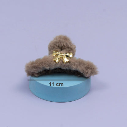Fur Bow Hair Claw (1Dz) - UBKWS2540