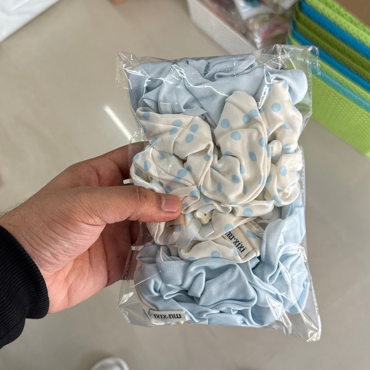 Pastel Polka & Lace Scrunchies (12Pcs) - UBKWS1148