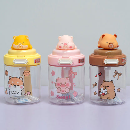 Cute Animal Straw Bottle (6Pcs) - UBKWS2287