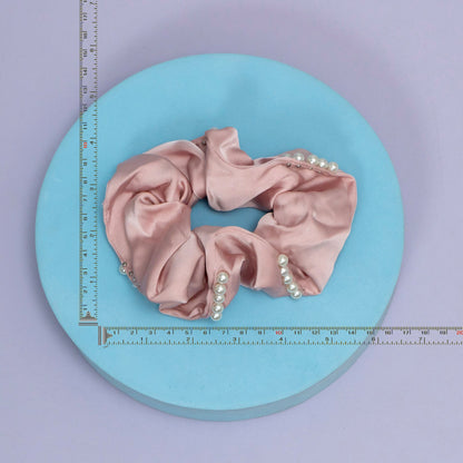 Pearl Satin Hair Scrunchie (1Dz) - UBKWS2284