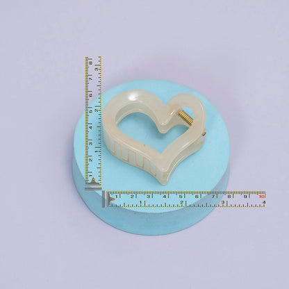Heart Shape Acrylic Hair Claw Clip (1Dz) - UBKWS2292