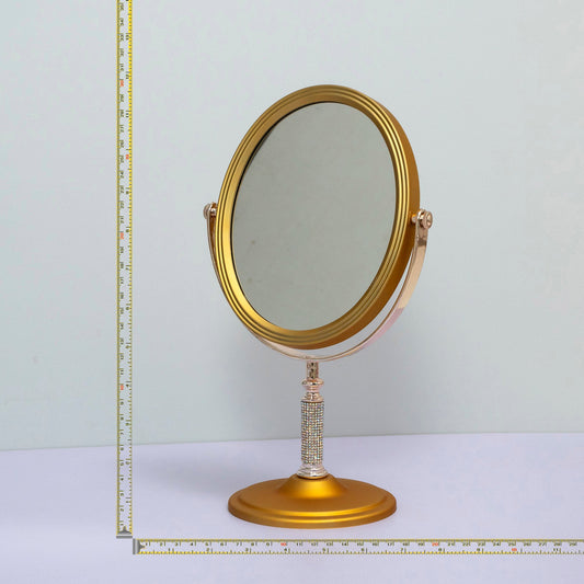 Golden glitter table mirror