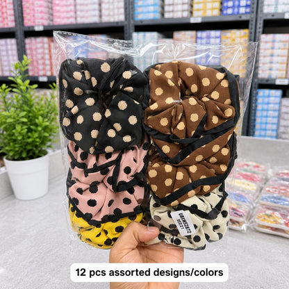 Printed hair scrunchies (1Dz) - UBKWS2872