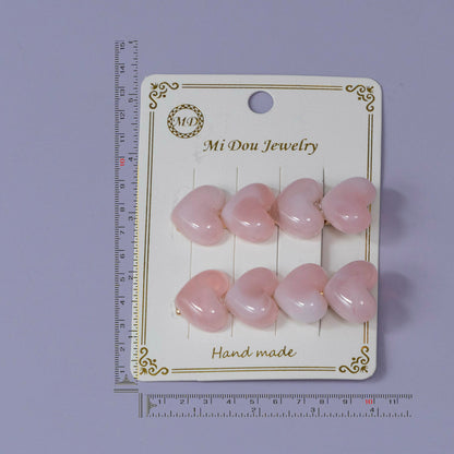 Glossy Heart Hair Pin Set (12 Sets - UBKWS1185