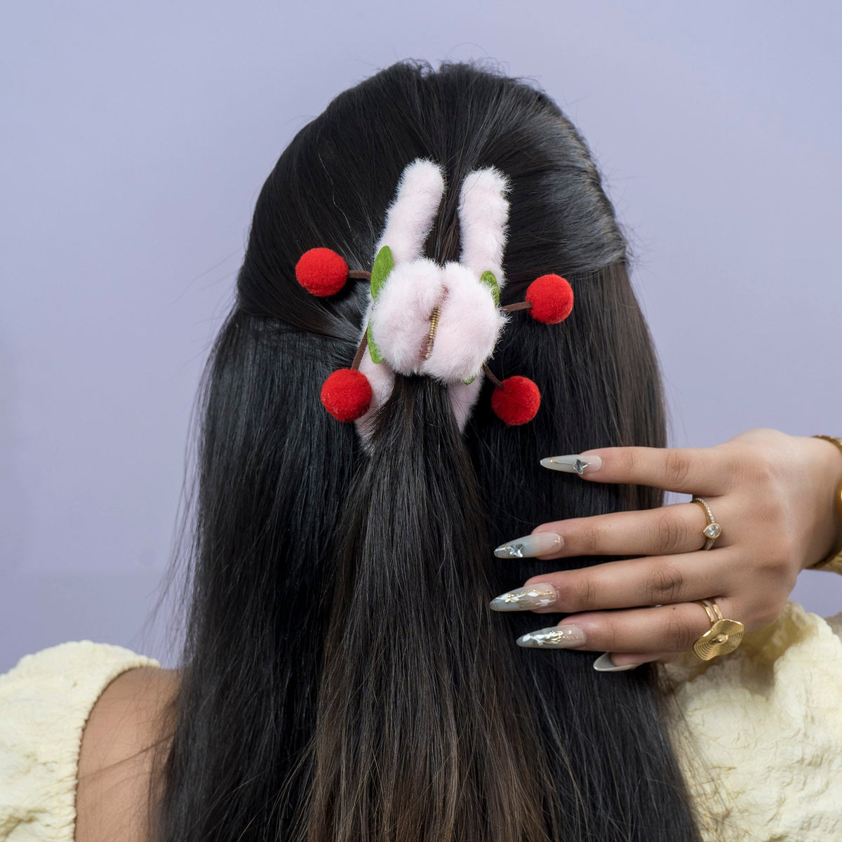 Fur Cherry Hair Claw (1Dz) - UBKWS2543