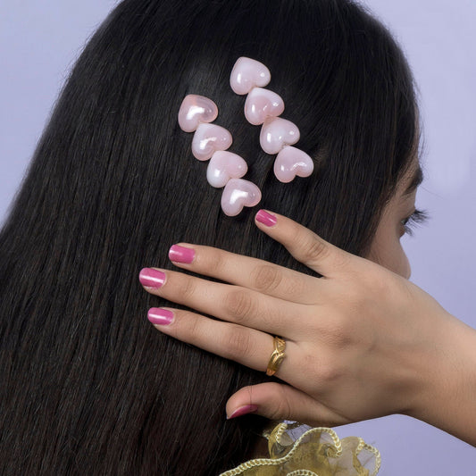 Glossy Heart Hair Pin Set (12 Sets - UBKWS1185