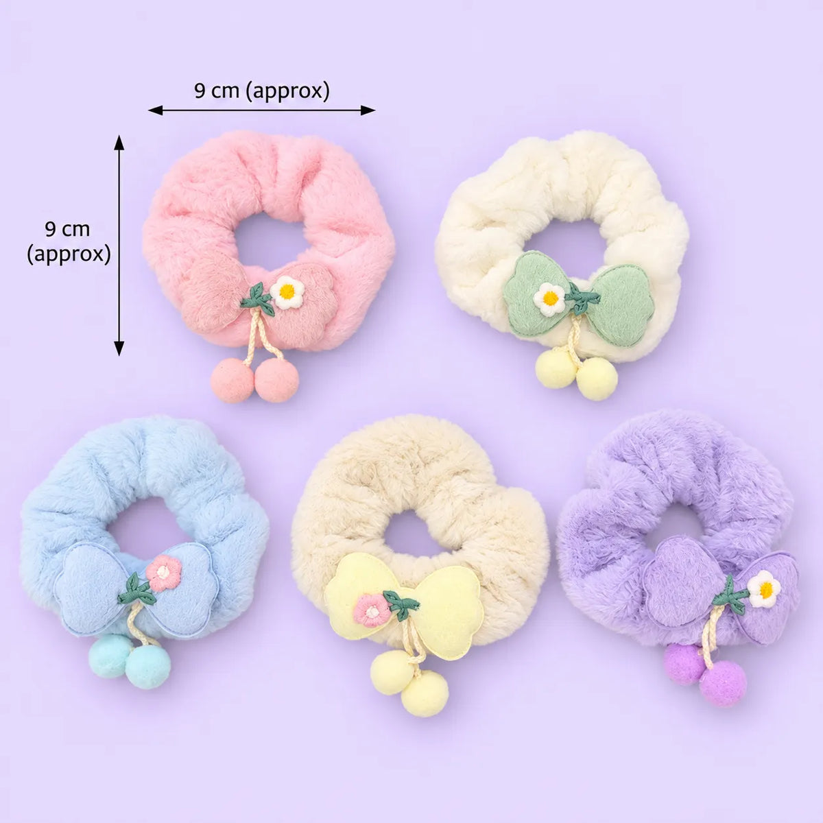 korean Fur har scrunchies (1Dz) - UBKWS4257