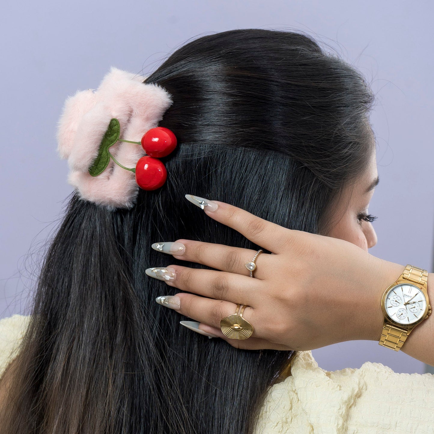 Fur Cherry Hair Claw (1Dz) - UBKWS2545