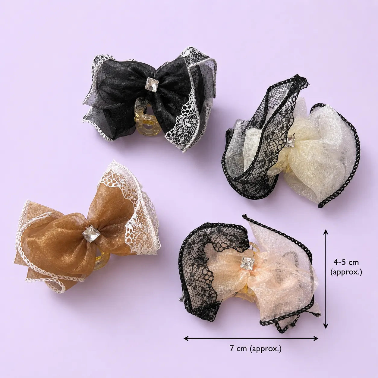Korean Medium hair bows (1Dz) - UBKWS2978