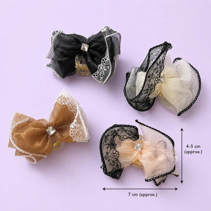 Korean Medium hair bows (1Dz) - UBKWS2978