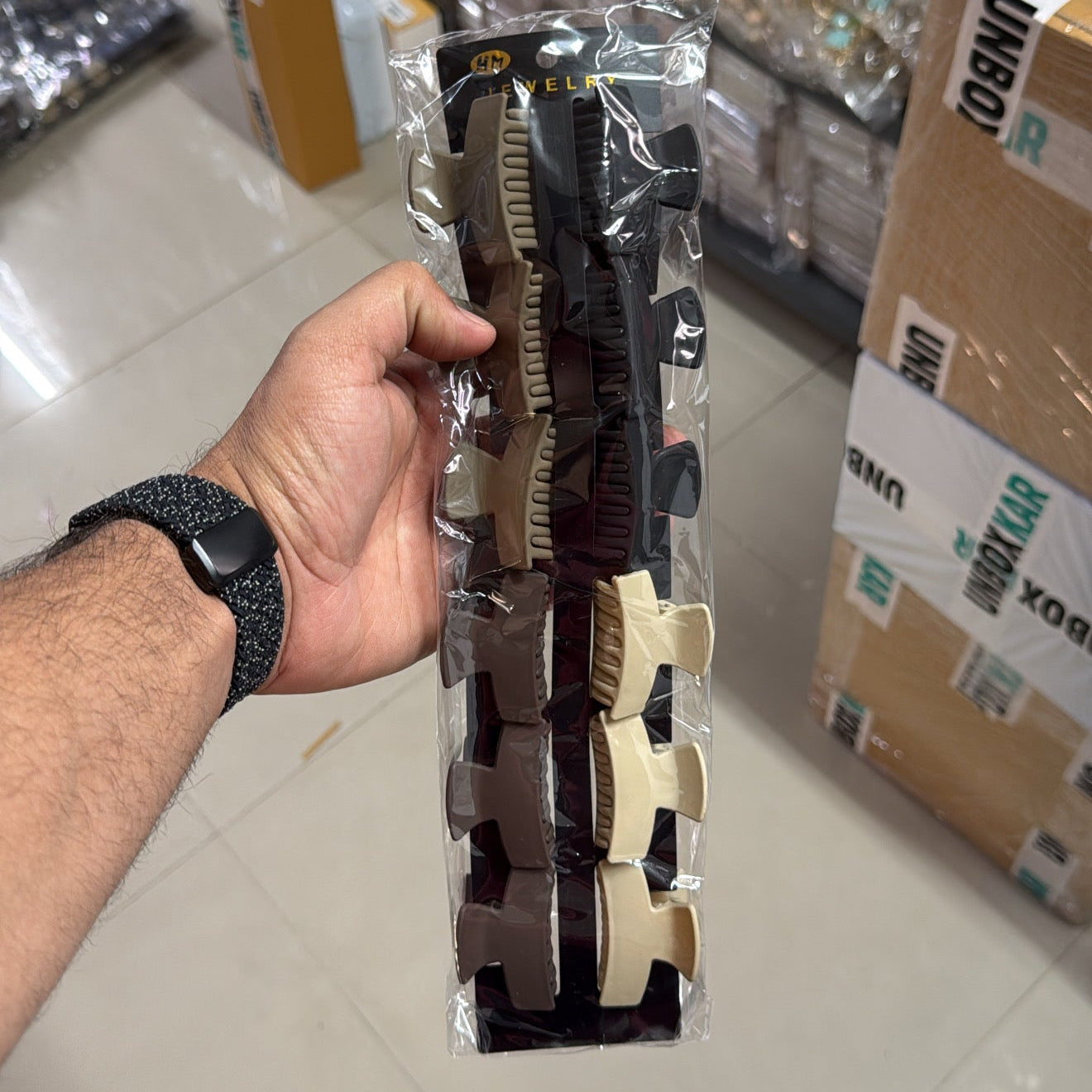 Matte Rectangle Mini Hair Claw (12Pcs) - UBKWS1267