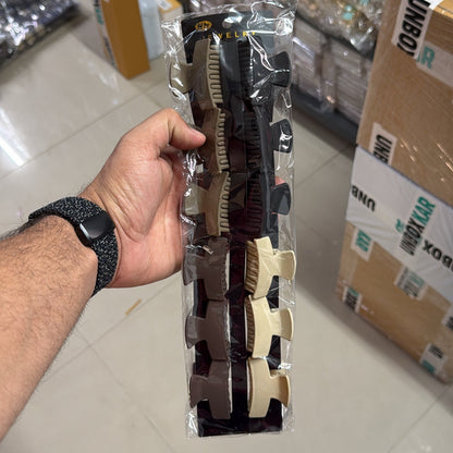 Matte Rectangle Mini Hair Claw (12Pcs) - UBKWS1267