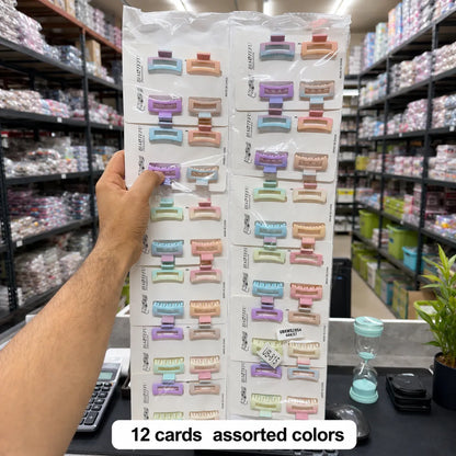 Gradient mini hair claw cards (1Dz) - UBKWS2854