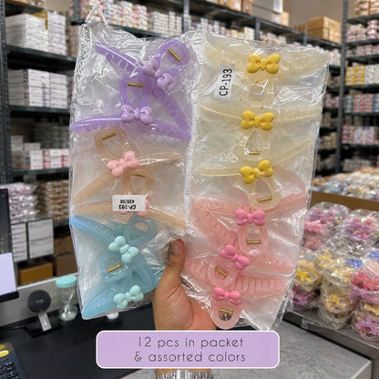 XL Pastel miniature hair claw (1Dz) - CP-193