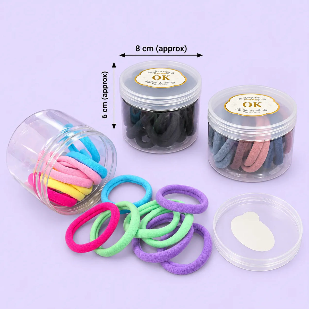 Pastel Mini Hair Ties Jar (1Dz) – UBKWS4301